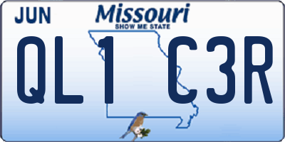 MO license plate QL1C3R