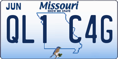 MO license plate QL1C4G