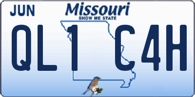 MO license plate QL1C4H