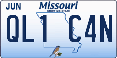 MO license plate QL1C4N