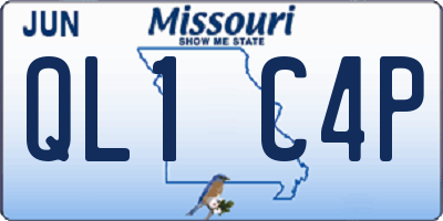 MO license plate QL1C4P