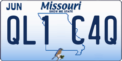 MO license plate QL1C4Q