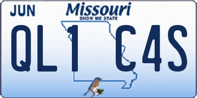 MO license plate QL1C4S