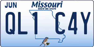 MO license plate QL1C4Y