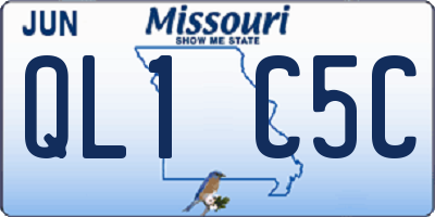 MO license plate QL1C5C