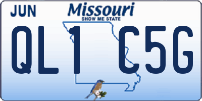 MO license plate QL1C5G