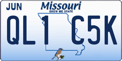 MO license plate QL1C5K