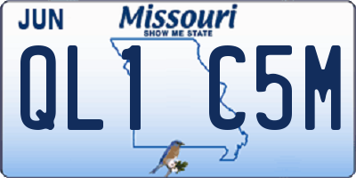 MO license plate QL1C5M