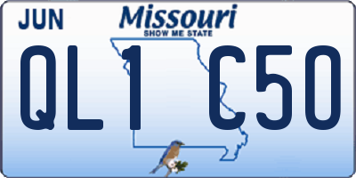 MO license plate QL1C5O