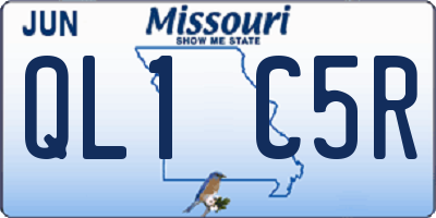 MO license plate QL1C5R
