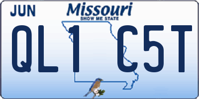 MO license plate QL1C5T