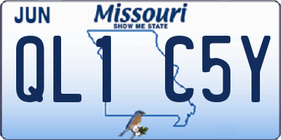 MO license plate QL1C5Y