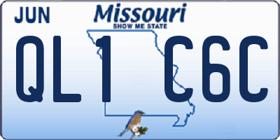 MO license plate QL1C6C