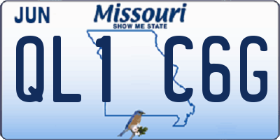 MO license plate QL1C6G