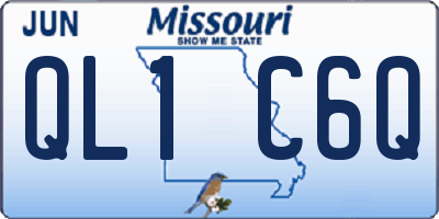 MO license plate QL1C6Q