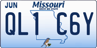 MO license plate QL1C6Y