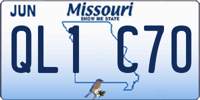 MO license plate QL1C7O