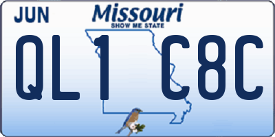 MO license plate QL1C8C