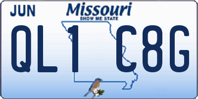 MO license plate QL1C8G