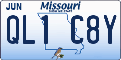 MO license plate QL1C8Y