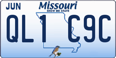 MO license plate QL1C9C