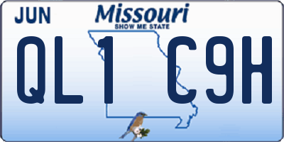 MO license plate QL1C9H