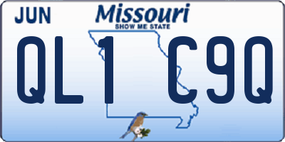MO license plate QL1C9Q