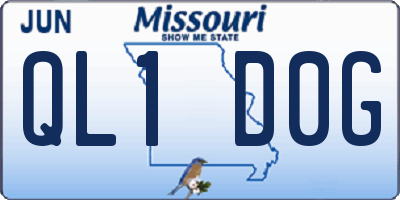 MO license plate QL1D0G