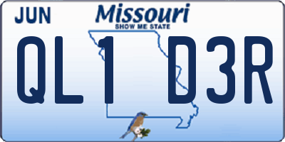 MO license plate QL1D3R
