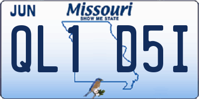 MO license plate QL1D5I