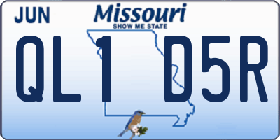 MO license plate QL1D5R