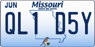 MO license plate QL1D5Y