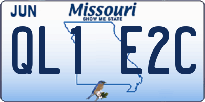 MO license plate QL1E2C