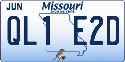 MO license plate QL1E2D