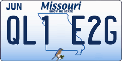 MO license plate QL1E2G