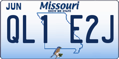 MO license plate QL1E2J