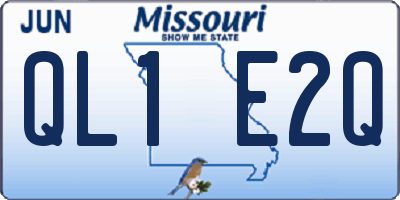 MO license plate QL1E2Q