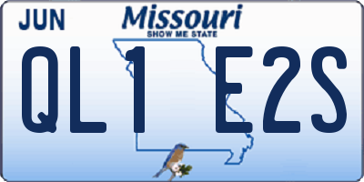MO license plate QL1E2S