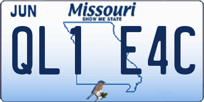 MO license plate QL1E4C