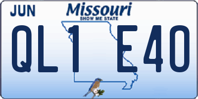 MO license plate QL1E4O