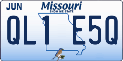 MO license plate QL1E5Q