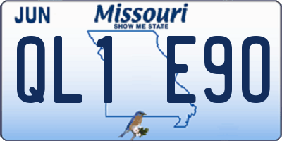 MO license plate QL1E9O