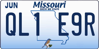 MO license plate QL1E9R