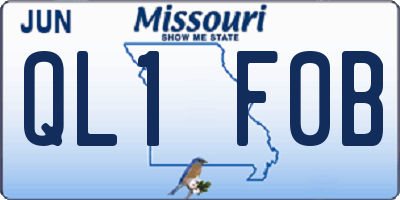 MO license plate QL1F0B