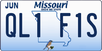 MO license plate QL1F1S
