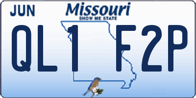 MO license plate QL1F2P