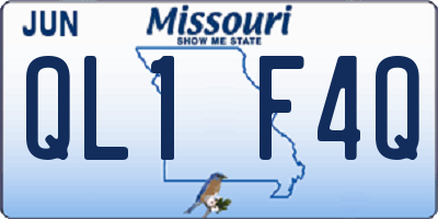 MO license plate QL1F4Q