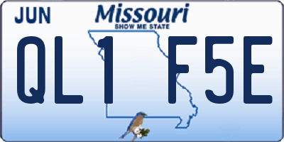 MO license plate QL1F5E