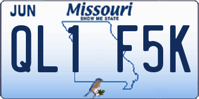 MO license plate QL1F5K