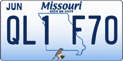 MO license plate QL1F7O